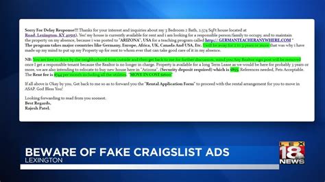 what are all the fake craigslist ads about